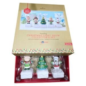 Hallmark Peanuts Gang Wireless Band Christmas Sound and Light Show 2015 Set of 5